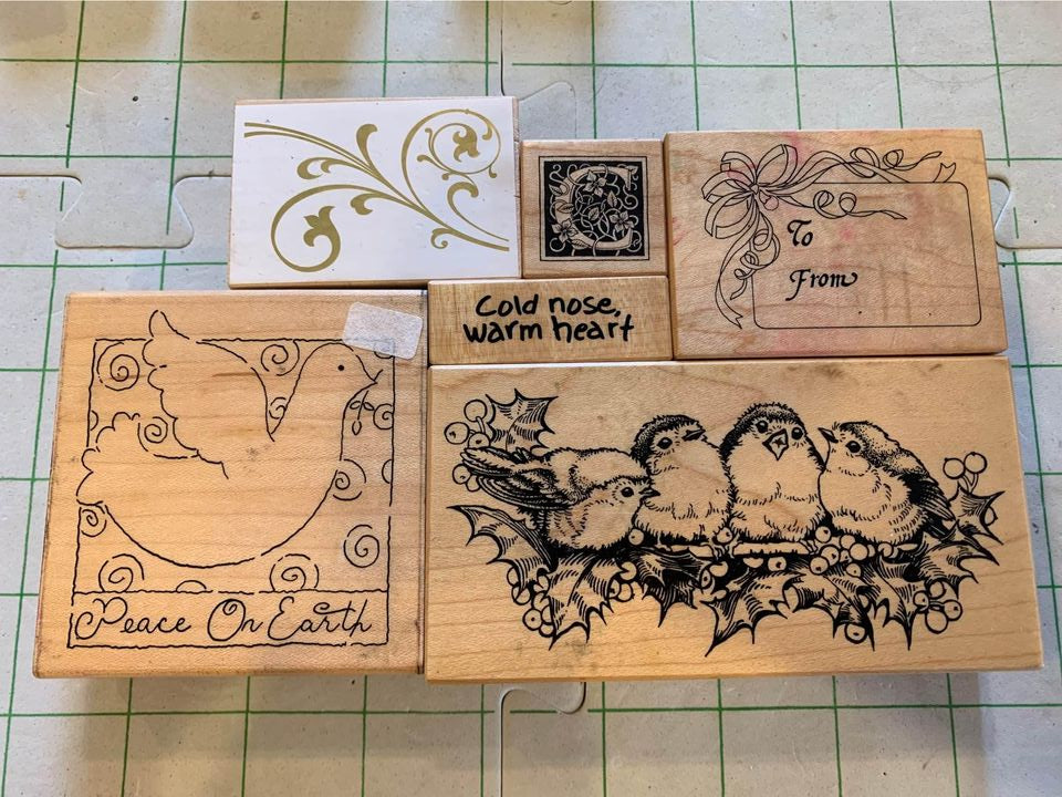 Winter Robin rubber stamp set #21