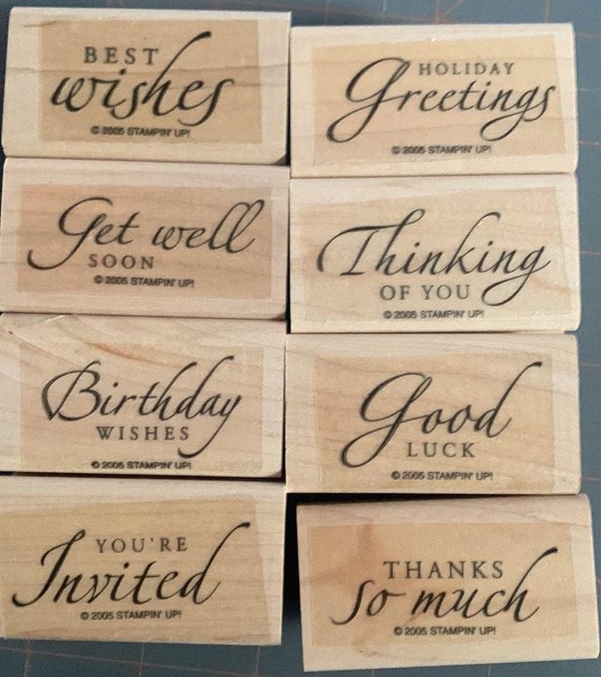 Stampin up sincere salutations rubber stamp set