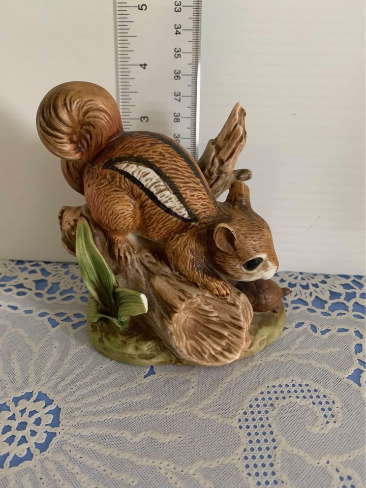 Chipmunk Porcelain Figure 4”