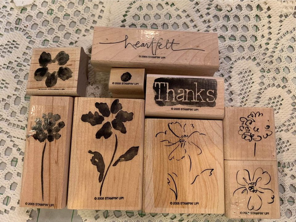 Stamping up Heartfelt Thanks Rubber Stamp Set