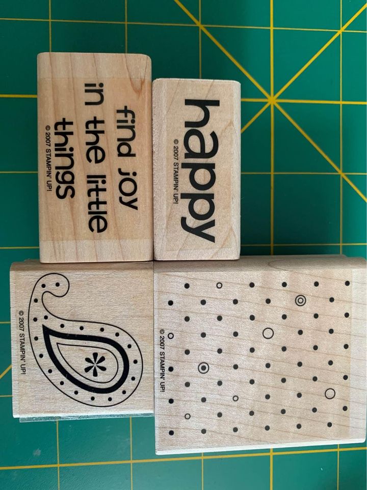 Stampin Up Polka Dot Paisley Rubber Stamps #1