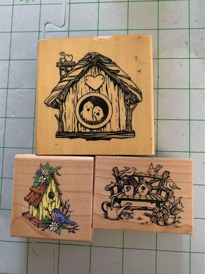 Birdhouse Rubber Stamp Set #15