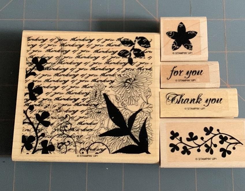 Stampin Up Fresh Cuts Rubber Stamps Set