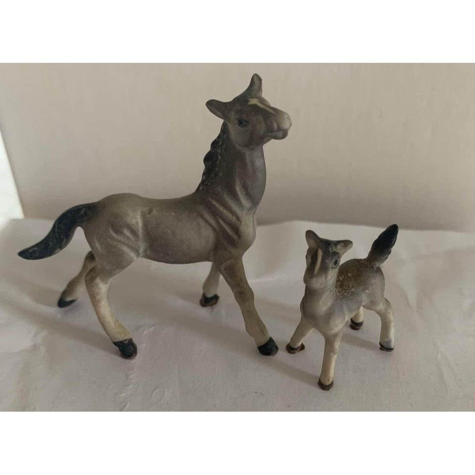 Vintage Horse and Foal Bone China Figure Set