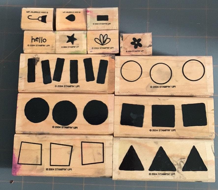 Stampin up fun with shapes rubber stamp set