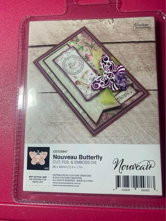 Nouveau Butterfly Cut Foil Emboss Die