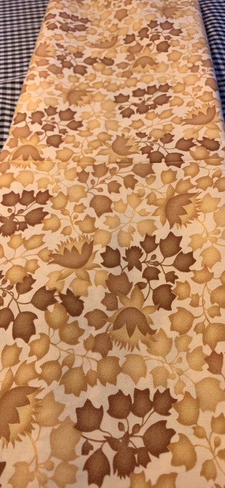 Leaves Flower Cotton Polyester fabric 2 yards 13 inch