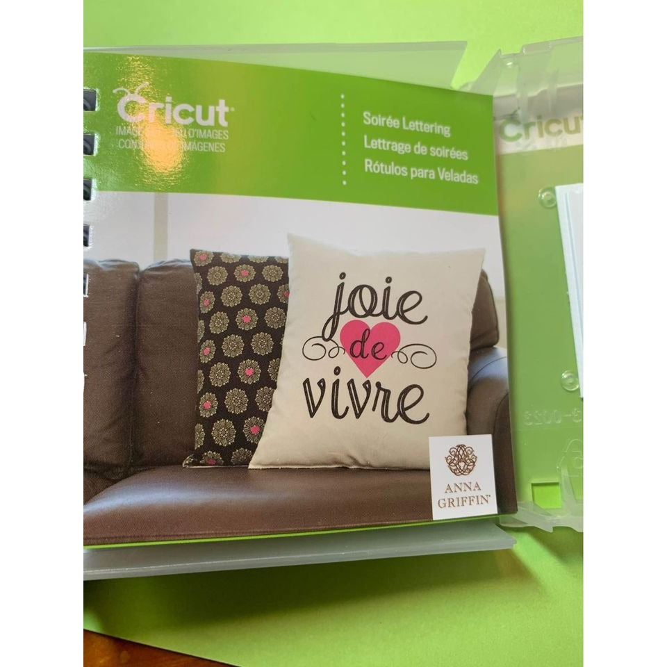 Cricut Soirée Lettering Cartridge and Booklet set with box