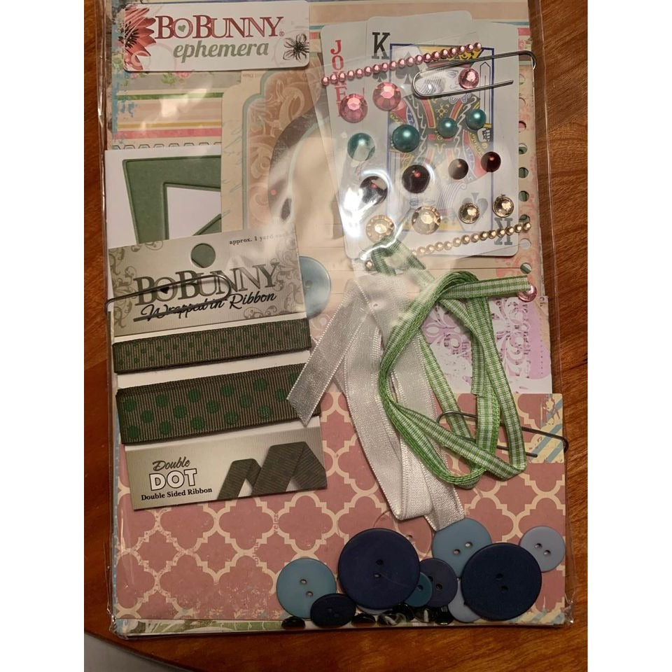 Bo Bunny Ephemera Garden Journal scrapbooking Set - New