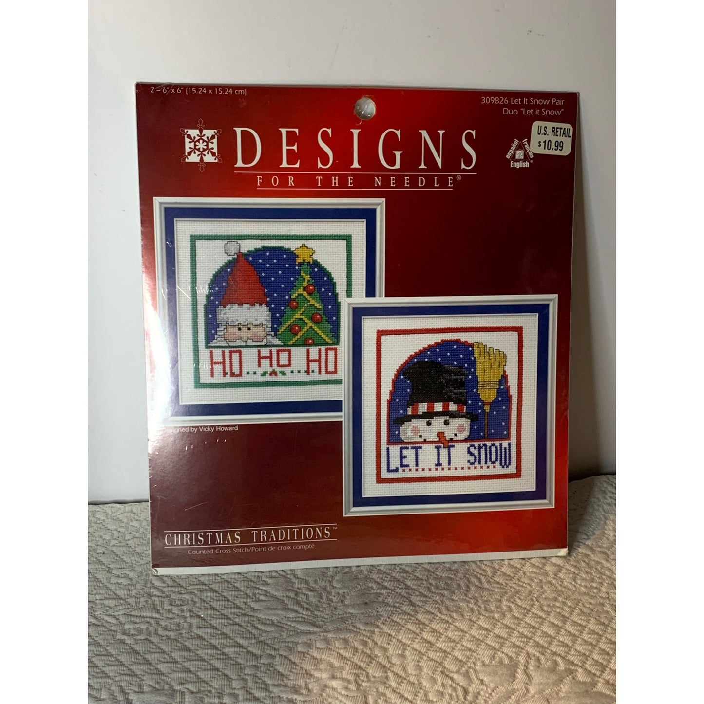 Designs for the Needle Let it snow pair Duo cunted cross stitch kit 309826