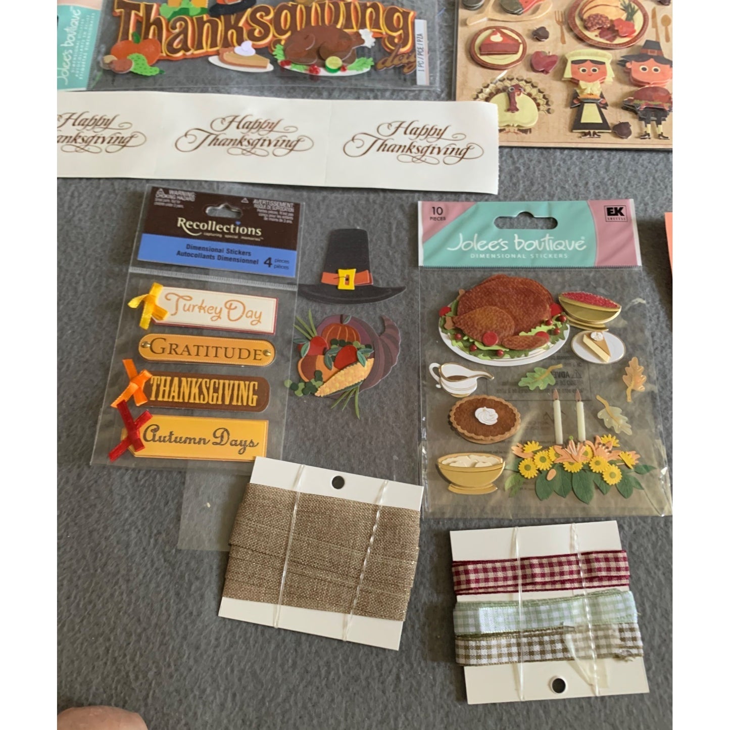 Thanksgiving & Autumn-Themed Scrapbooking Sticker Bundle