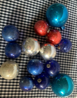 Vintage Glass ornaments set of 14 #3s