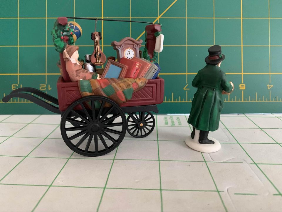 Department 56 Chelsea market curiosities Monger and cart