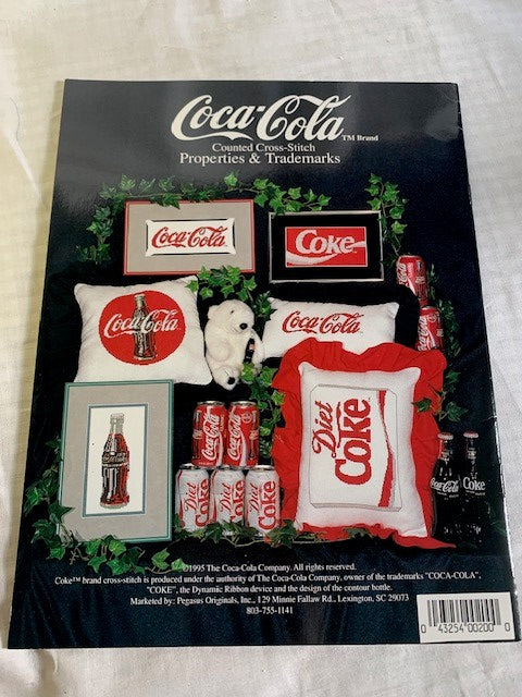 Coca Cola Counted cross stitch 8 design pattern book