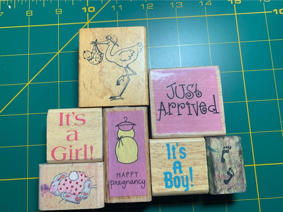 Welcome Baby Rubber Stamp Set #25