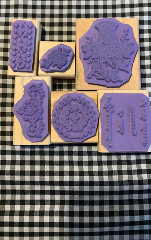 Stampin Up Memory Of The Heart Rubber Stamp Set