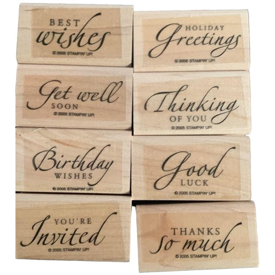 Stampin up sincere salutations rubber stamp set