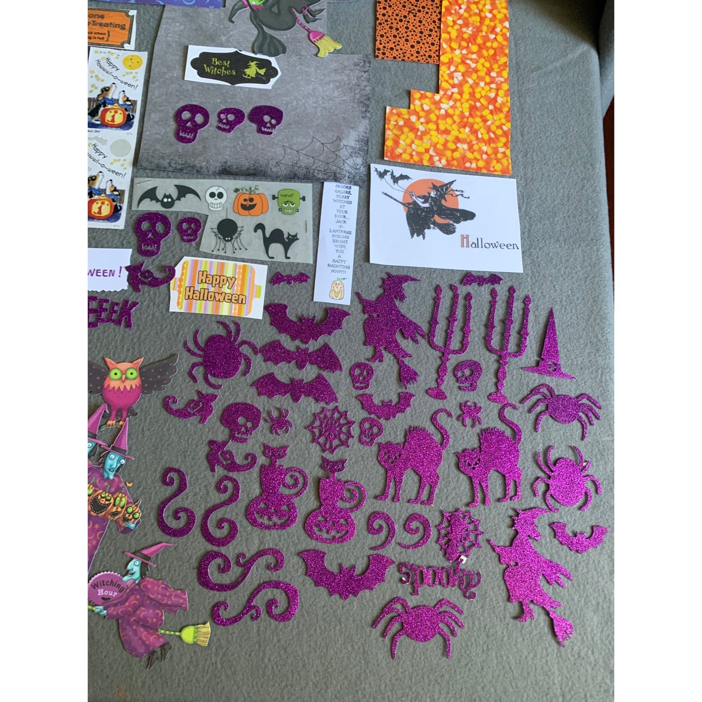 Deluxe Halloween Craft Kit With Glitter Stickers Paper Cutouts & Cards