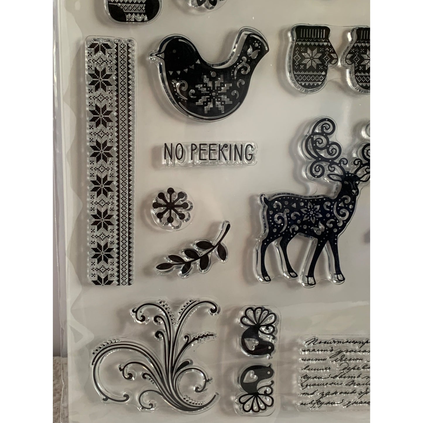 Christmas Signature Collection Clear Cling Stamps Crafters Companion Set - New