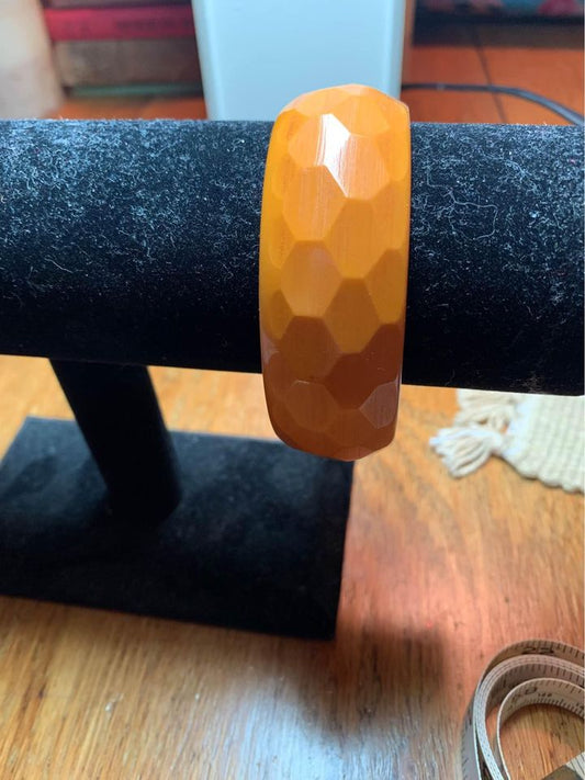 Faceted Butterscotch Bakelite Bracelet