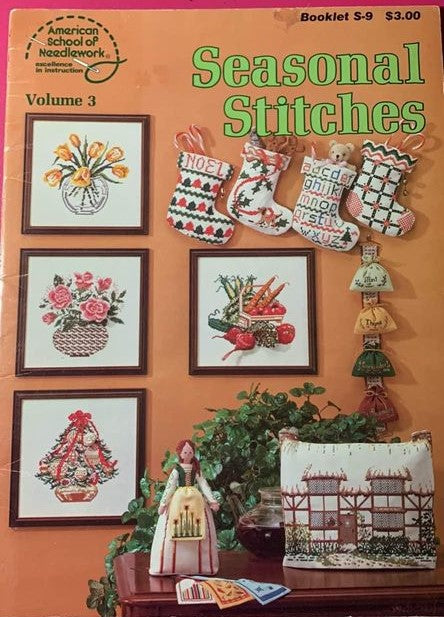 American School Of Needlework Seasonal Stitches Cross Stitch Design Book