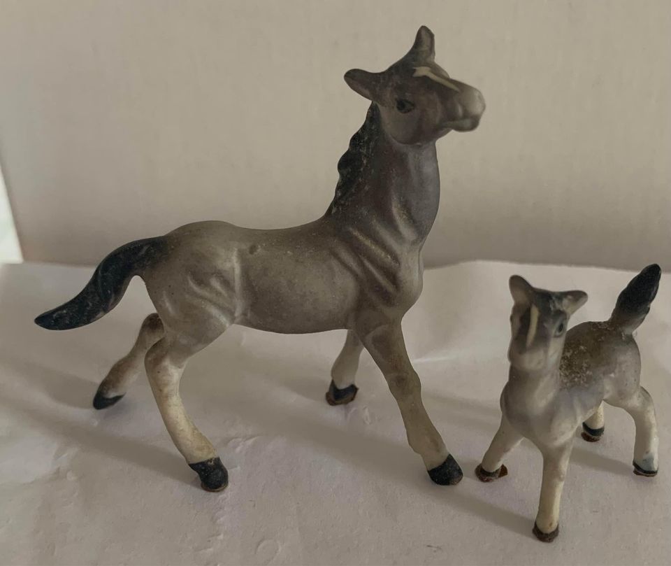 Vintage Horse and Foal Bone China Figure Set