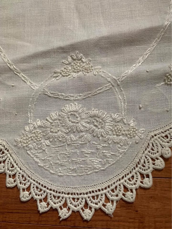 Vintage Hand embroidered table runner