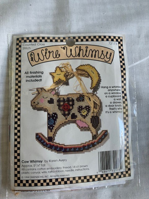 Wire Whimsy Cow Whimsy counted cross stitch kit - New