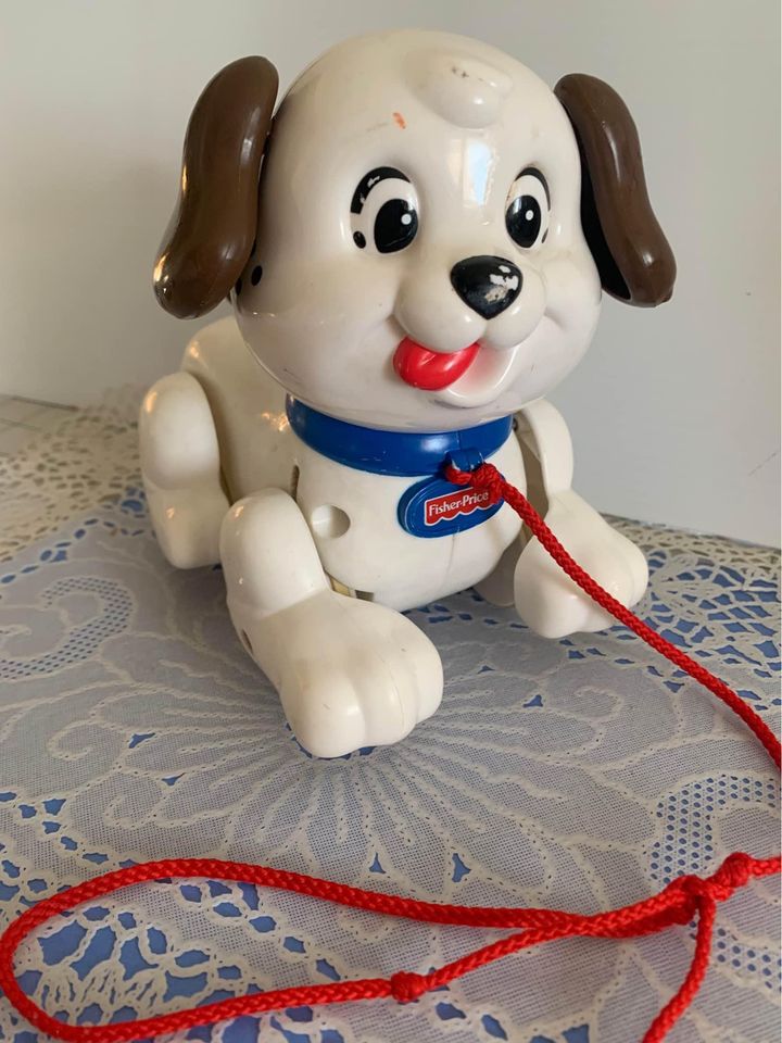 Vintage Fisher Price Barking Pull Along Puppy Toy