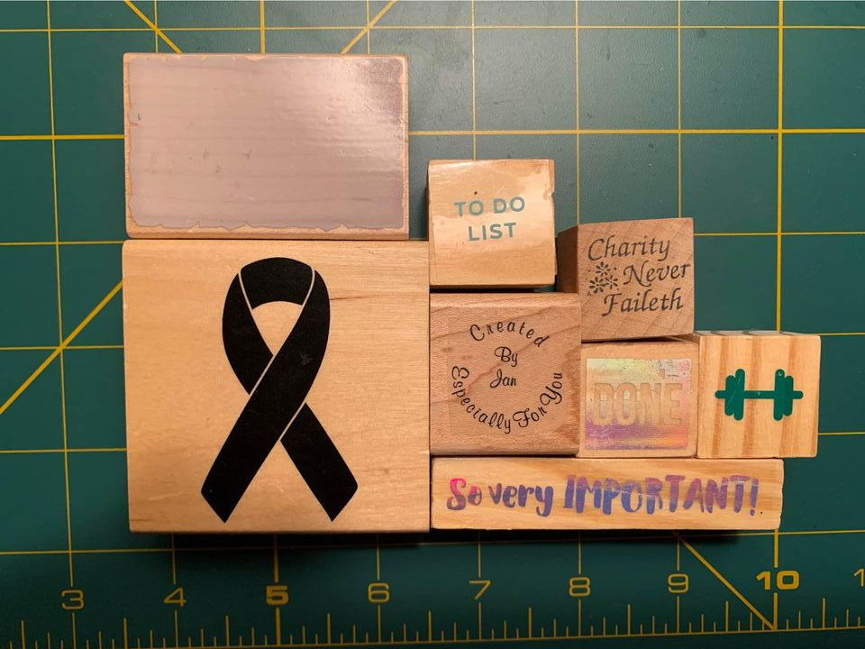 Ribbon Rubber Stamp Set #25