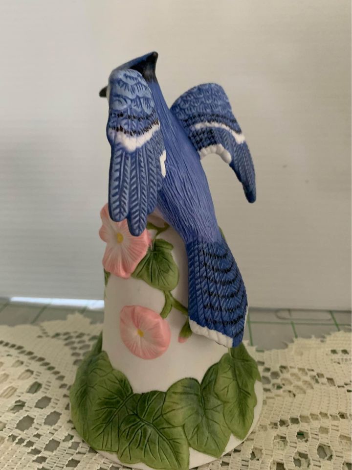 Avon Blue Jay with Morning Glory Bell 6”