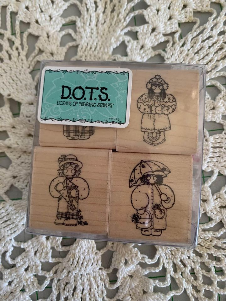 Dots Girls Rubber Stamp Set #28