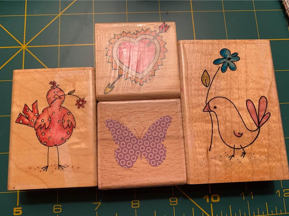 Little Birdie rubber stamp set #34