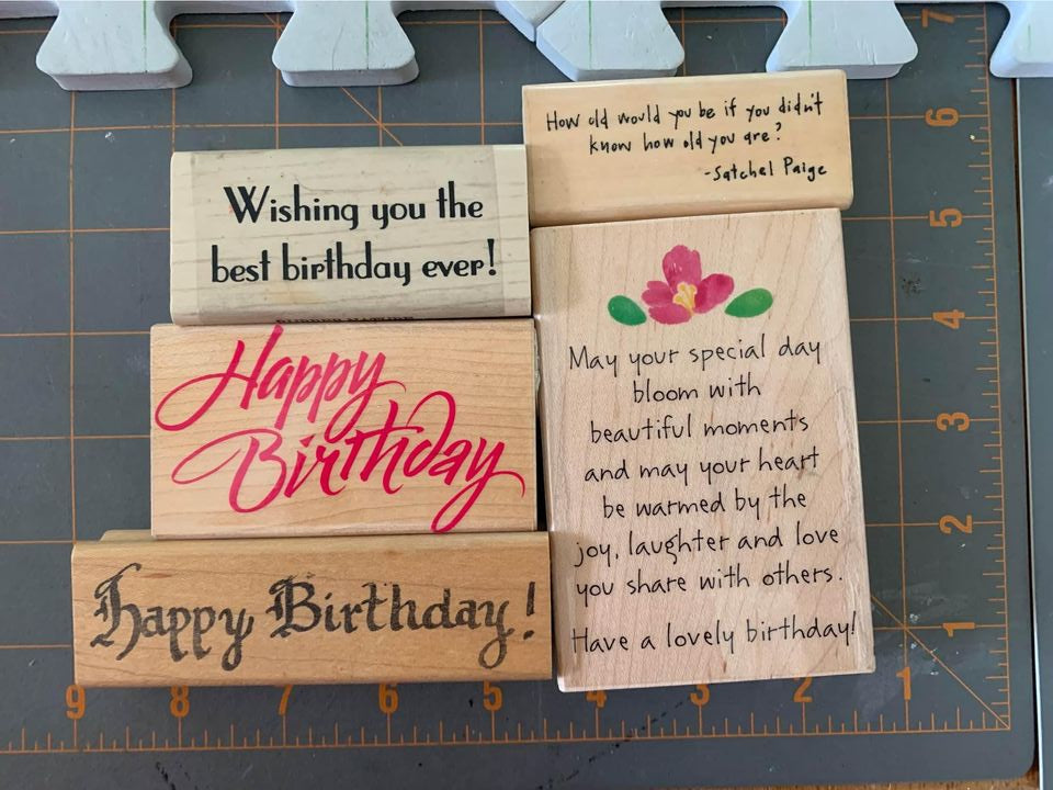 Birthday Rubber Stamp Set #33