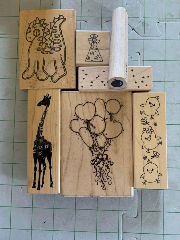 Baby Animals Rubber Stamp Set #41