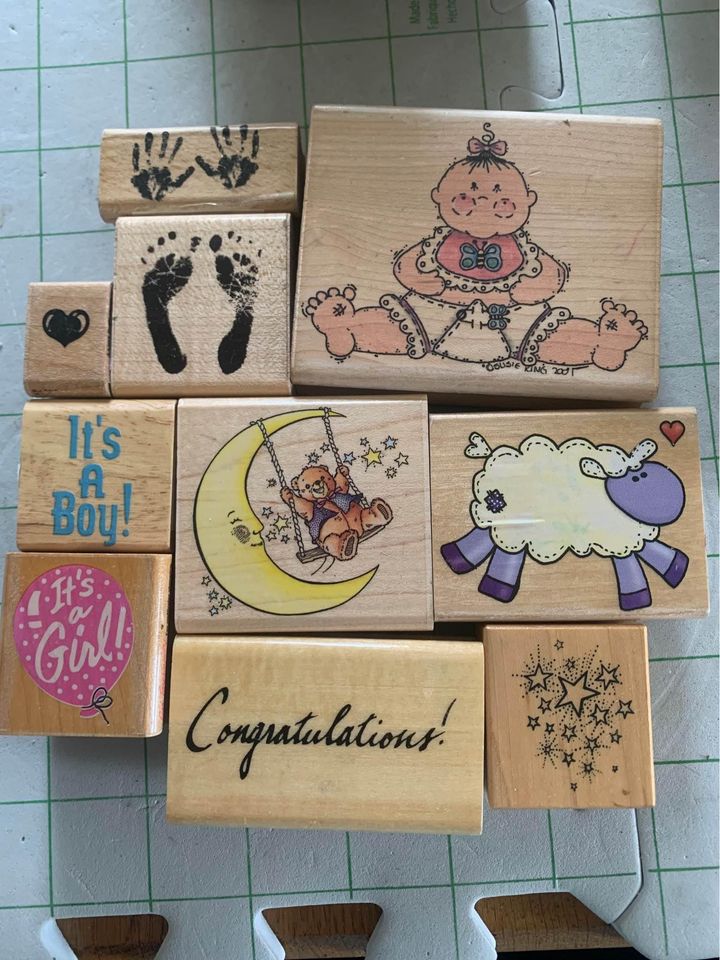 Baby Prints Rubber Stamp Set #38