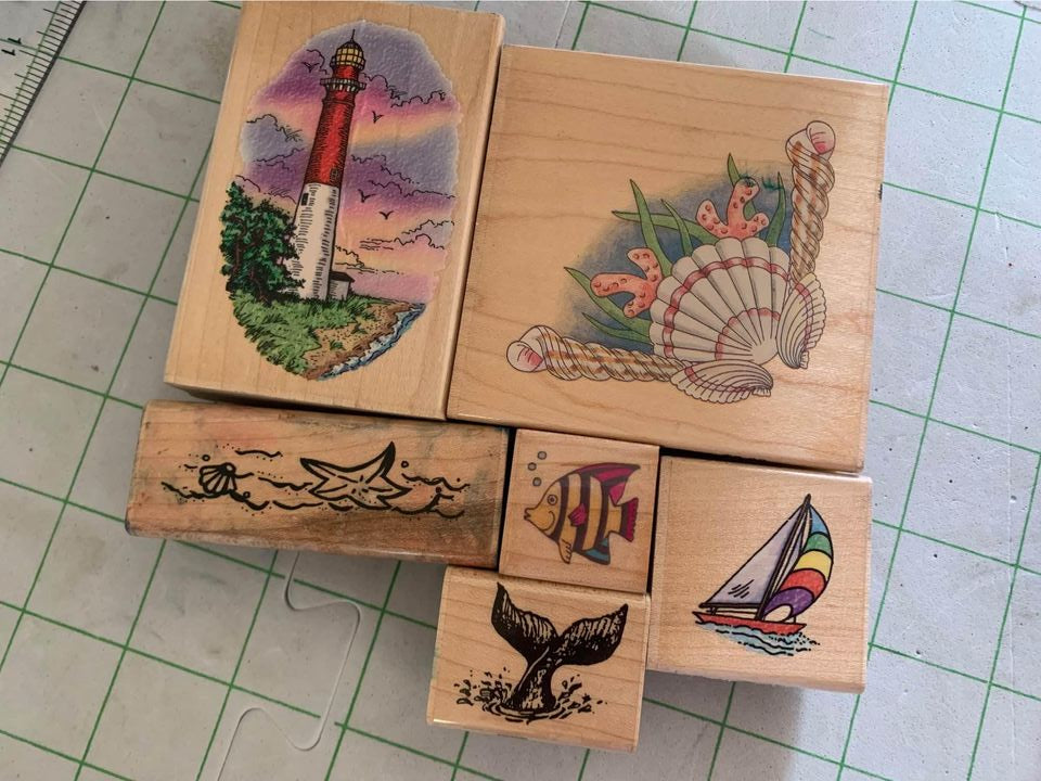 Seashell Rubber Stamp Set #40