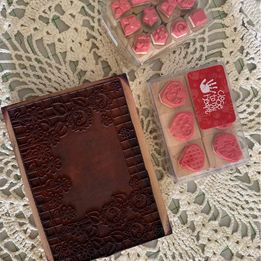 Flower garden frame rubber stamp set #14