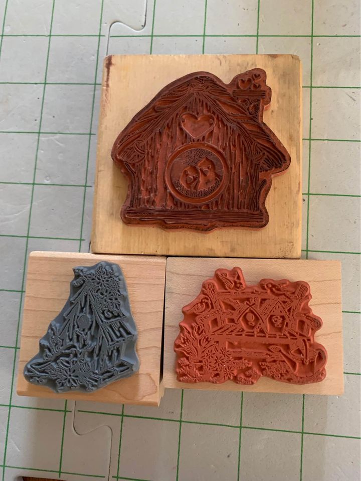 Birdhouse Rubber Stamp Set #15