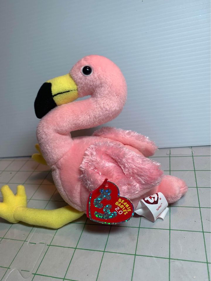 Ty beanie Baby Splints 2.0 2008 Flamingo