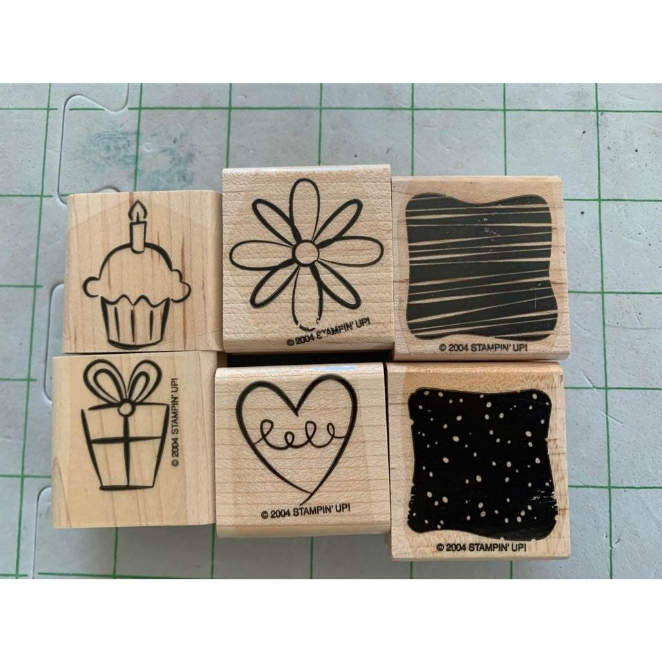 Stampin Up Little Layers Plus Rubber Stamp Set #1