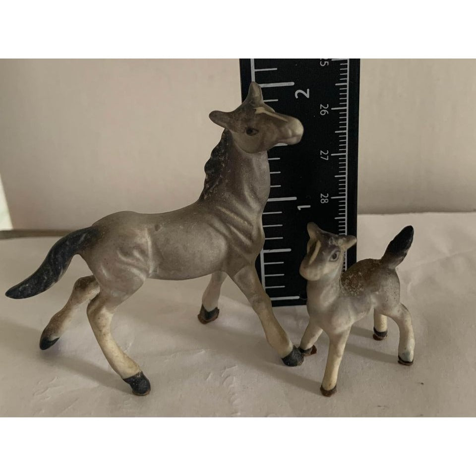 Vintage Horse and Foal Bone China Figure Set