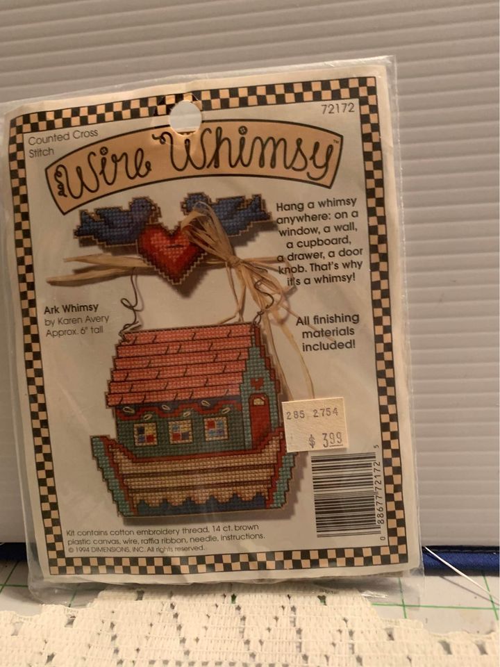 Wire Whimsy Ark counted Cross Stitch Kit - New