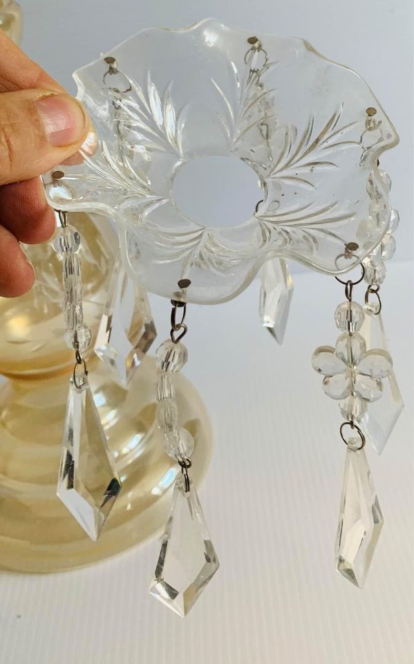 Engraved Glass candle holder