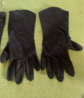 Vintage Black Gloves set of 2