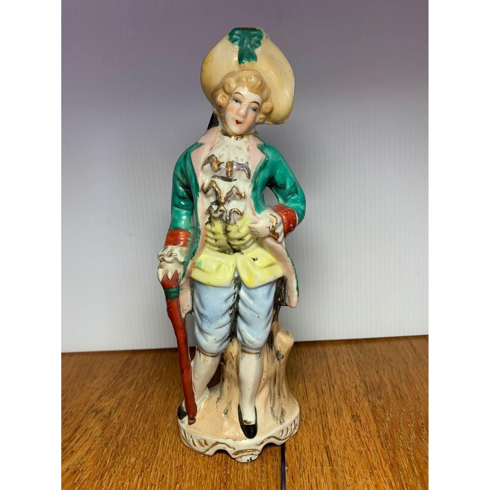 Vintage Handpainted Japan Victorian Man Figure 8 inch tall