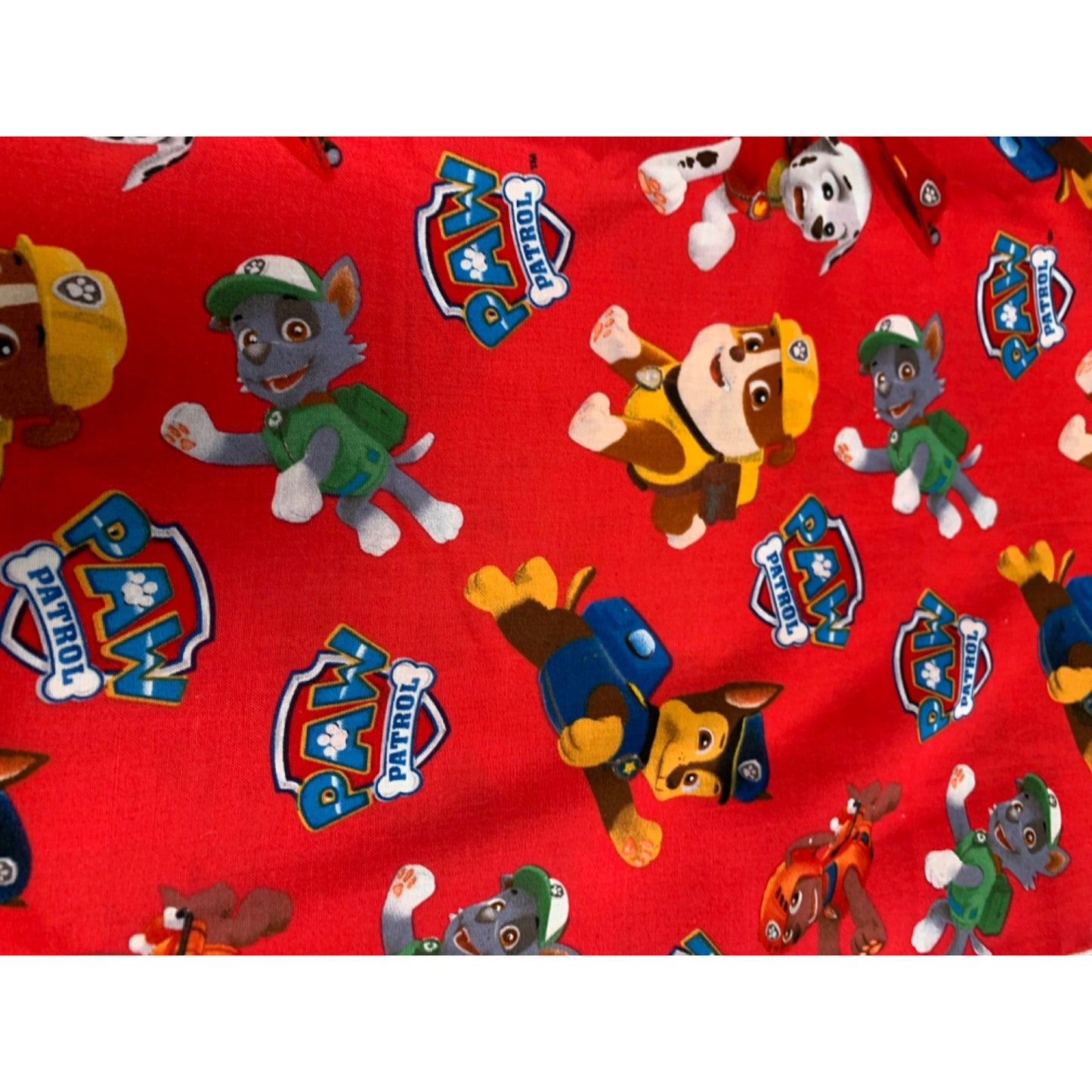 Paw Patrol Red Fabric 1/2 Yard 44" Wide Cotton Quilting Crafts & Sewing