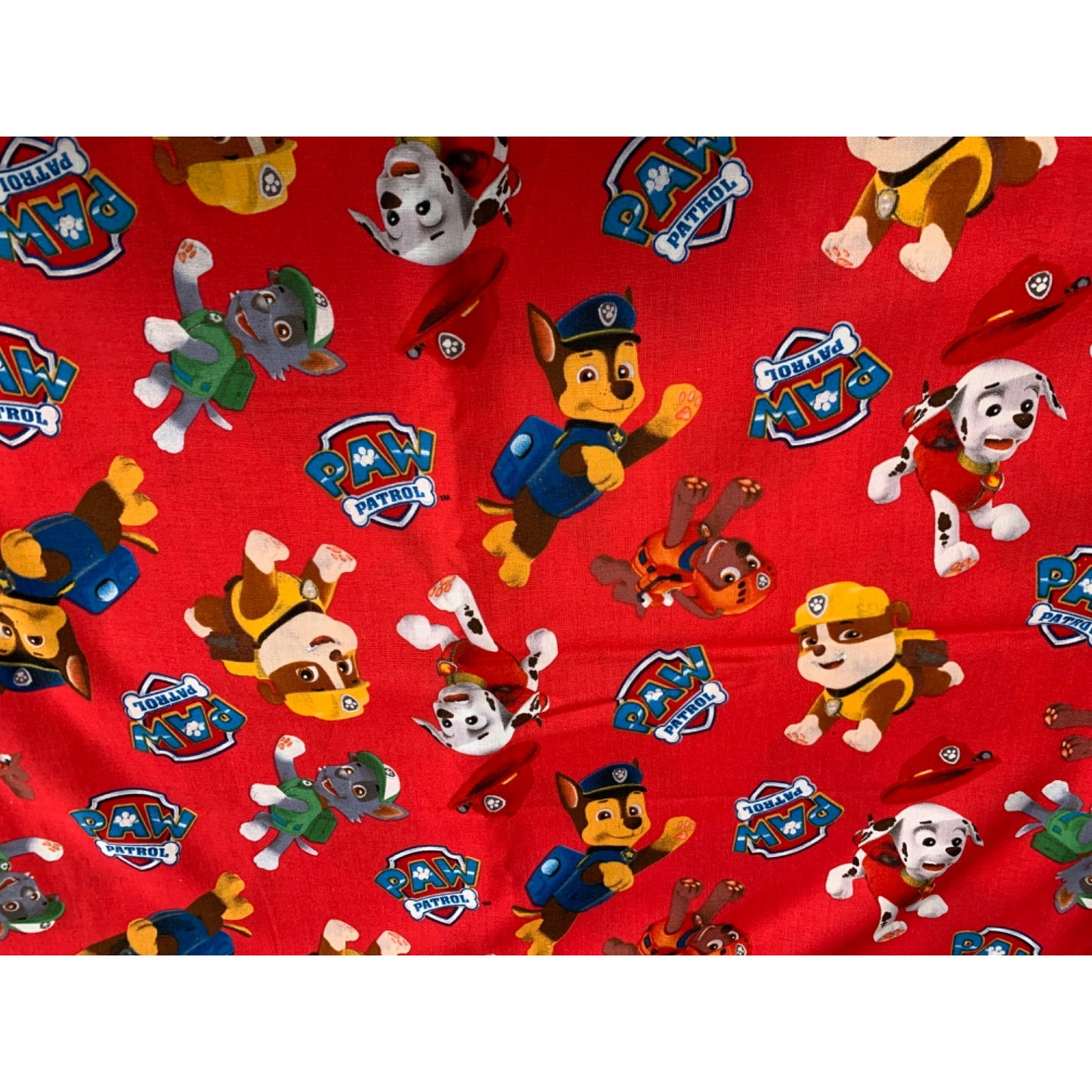 Paw Patrol Red Fabric 1/2 Yard 44" Wide Cotton Quilting Crafts & Sewing