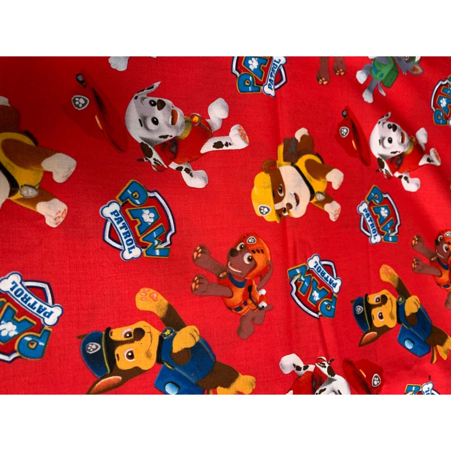 Paw Patrol Red Fabric 1/2 Yard 44" Wide Cotton Quilting Crafts & Sewing