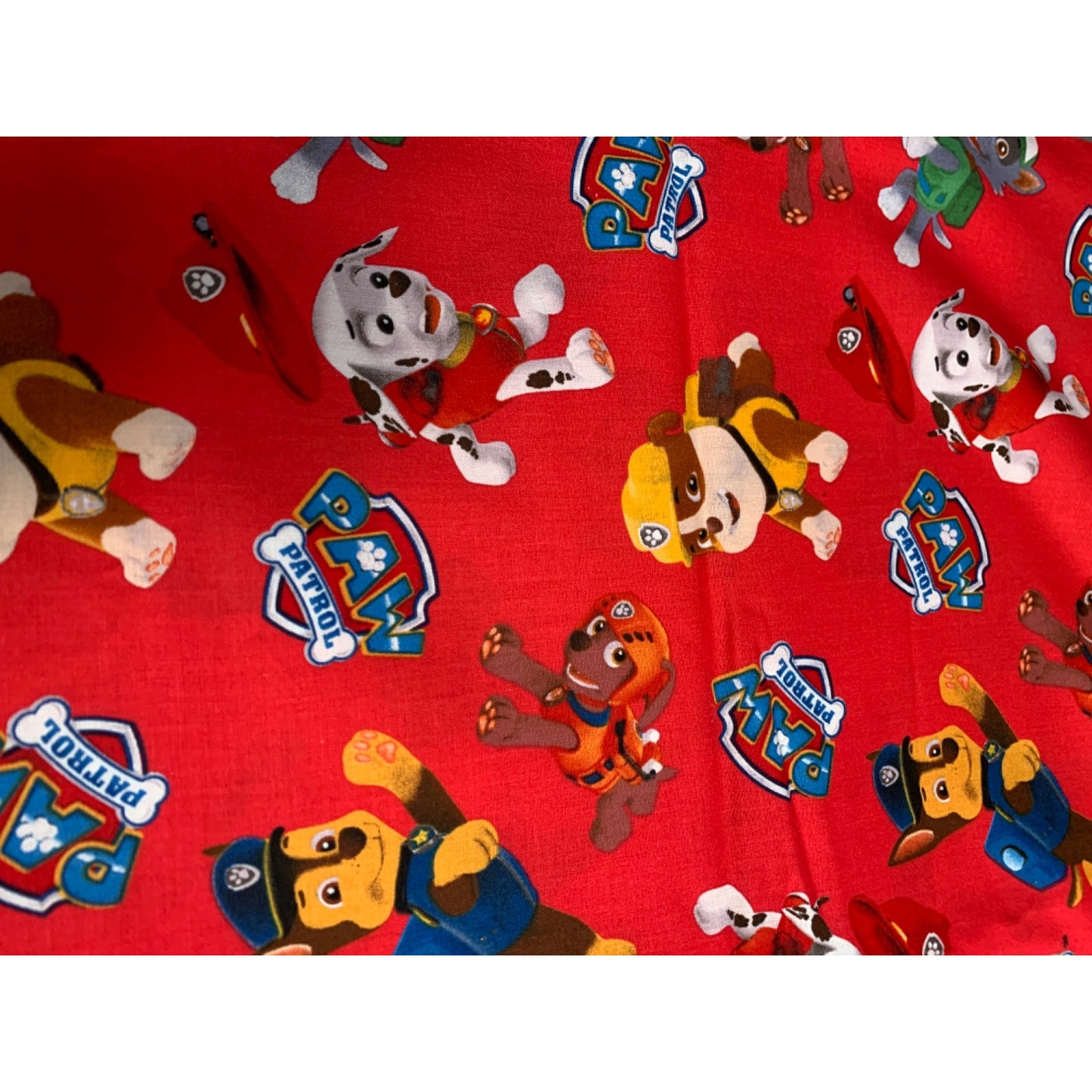 Paw Patrol Red Fabric 1/2 Yard 44" Wide Cotton Quilting Crafts & Sewing